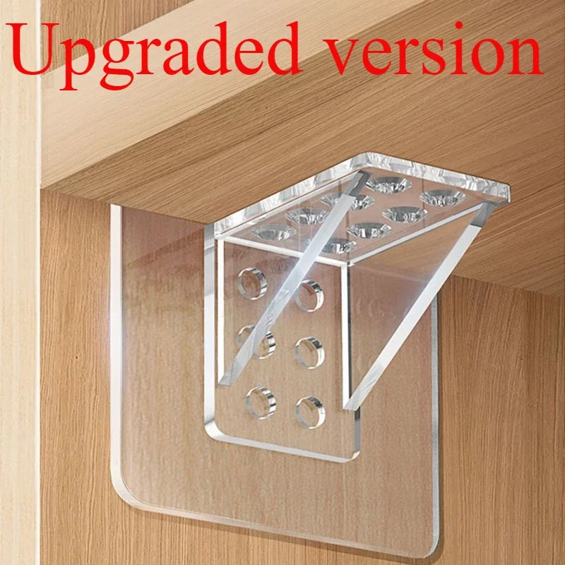 20PCS Strong Self Adhesive Shelf Bracket Support Peg Sticky Angle Brace No Drill for Closet Cabinet Wardrobe Shelve Board Holder