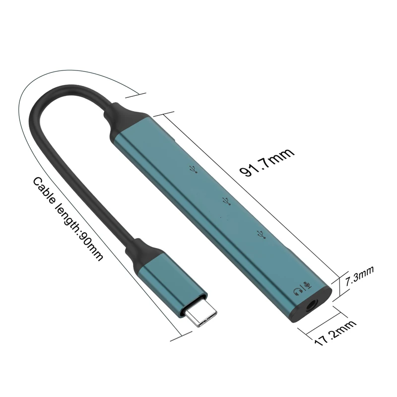 Adaptateur de hub Usb-c airies de jeu Plug and Play Station d'accueil pour ordinateur portable Câble d'extension 6 000 Ordinateur de bureau Convertisseur USB-C pour ordinateur portable
