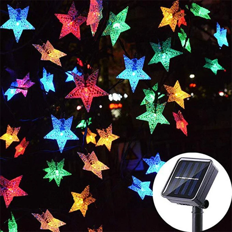 

Solar Powered Garden Yard Light Solar Star String Light Outdoor LED Fairy Lamp for Christmas Patio Porch Wedding Room Decoration