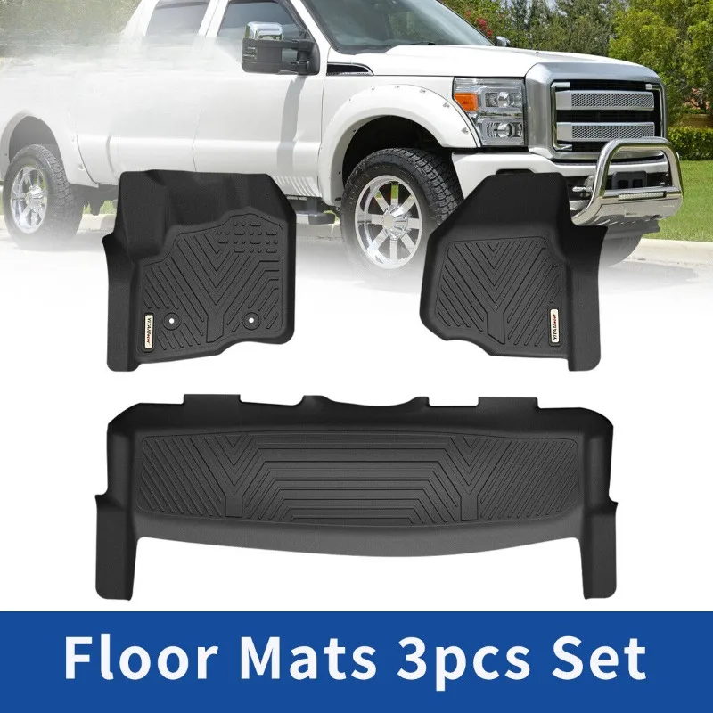 Floor Mats for 2012 2013 2014 2015 2016 Ford F-250/F-350/F-450 SuperCrew Cab All Weather Liners United States