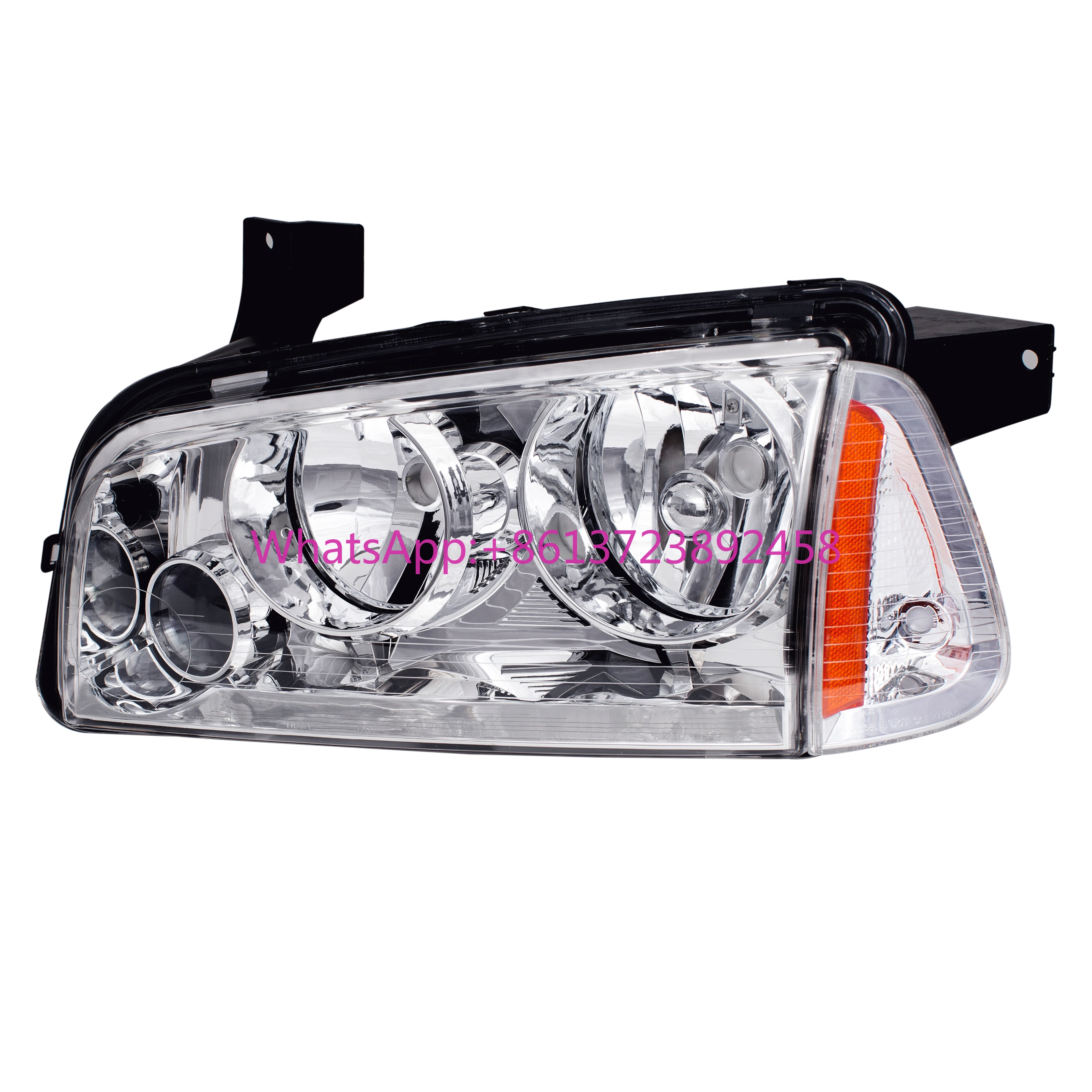 

Hot-selling Front Light Factory Style Headlights W/ Corner Lights for 2006-2010 Dodge Charger (Chromed / Clear)