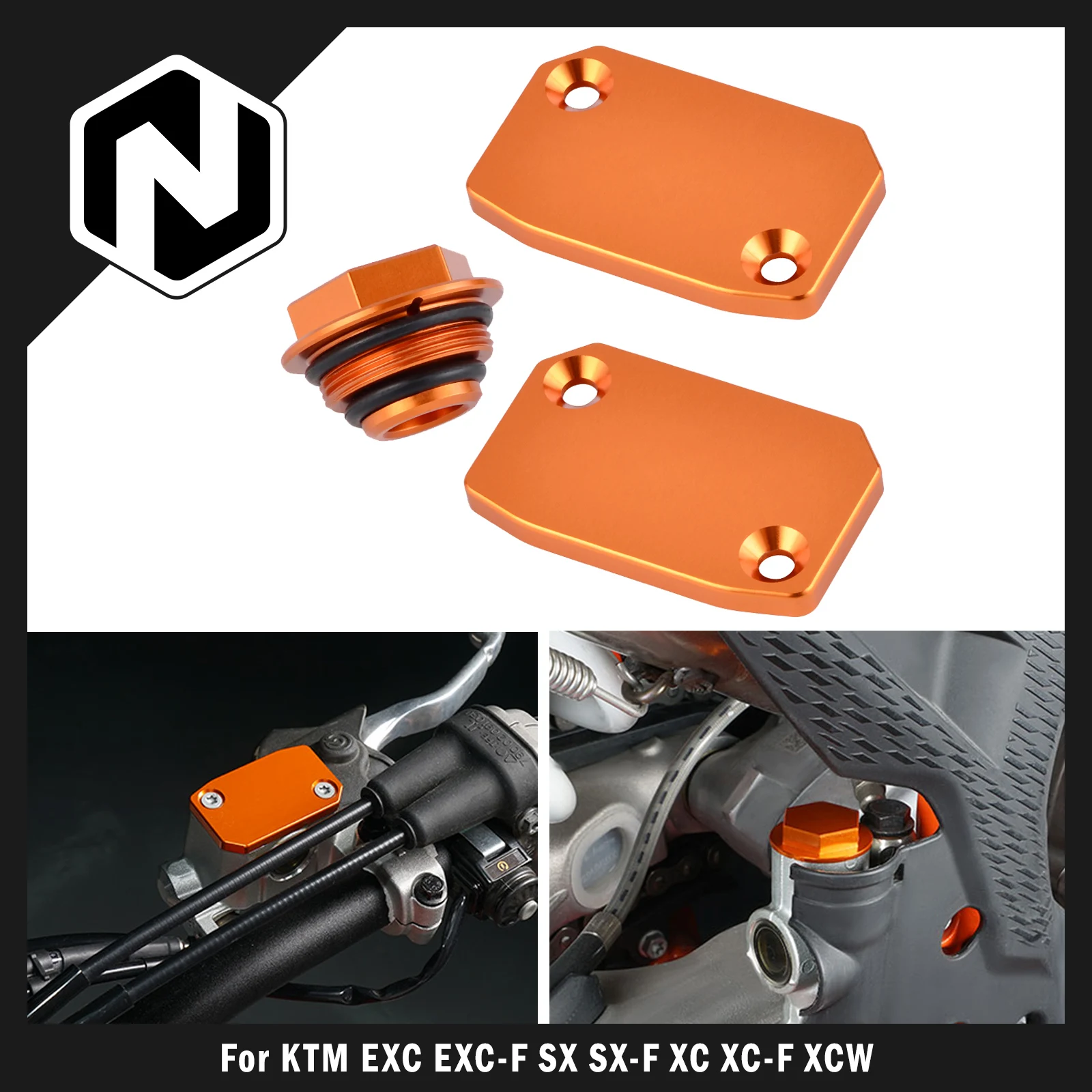 

For KTM EXC 300 EXCF 350 EXC 450 SX 125 SXF 250 SXF 450 XCW TPI Six Days 2017-2020 Brake Clutch Master Cylinder Reservoir Cap