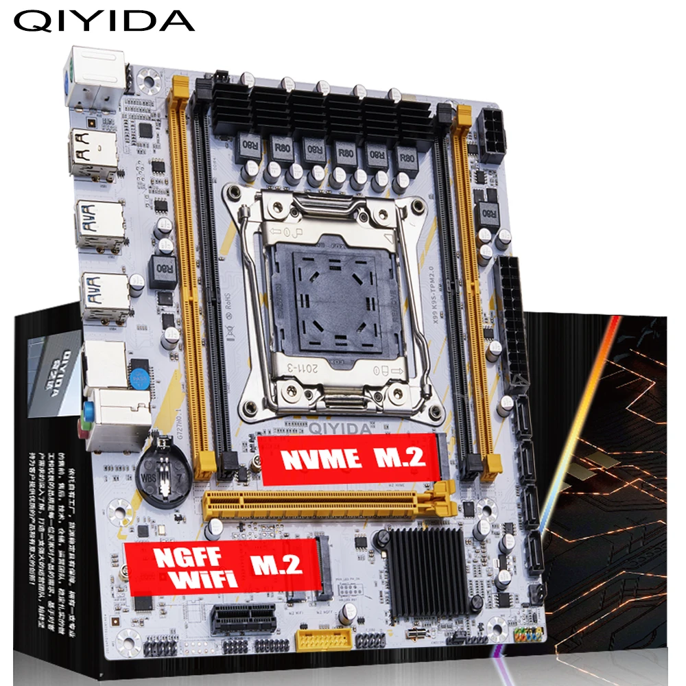QIYIDA X99 Motherboard Set Combo Xeon Kit E5 2650 V4 CPU LGA 2011