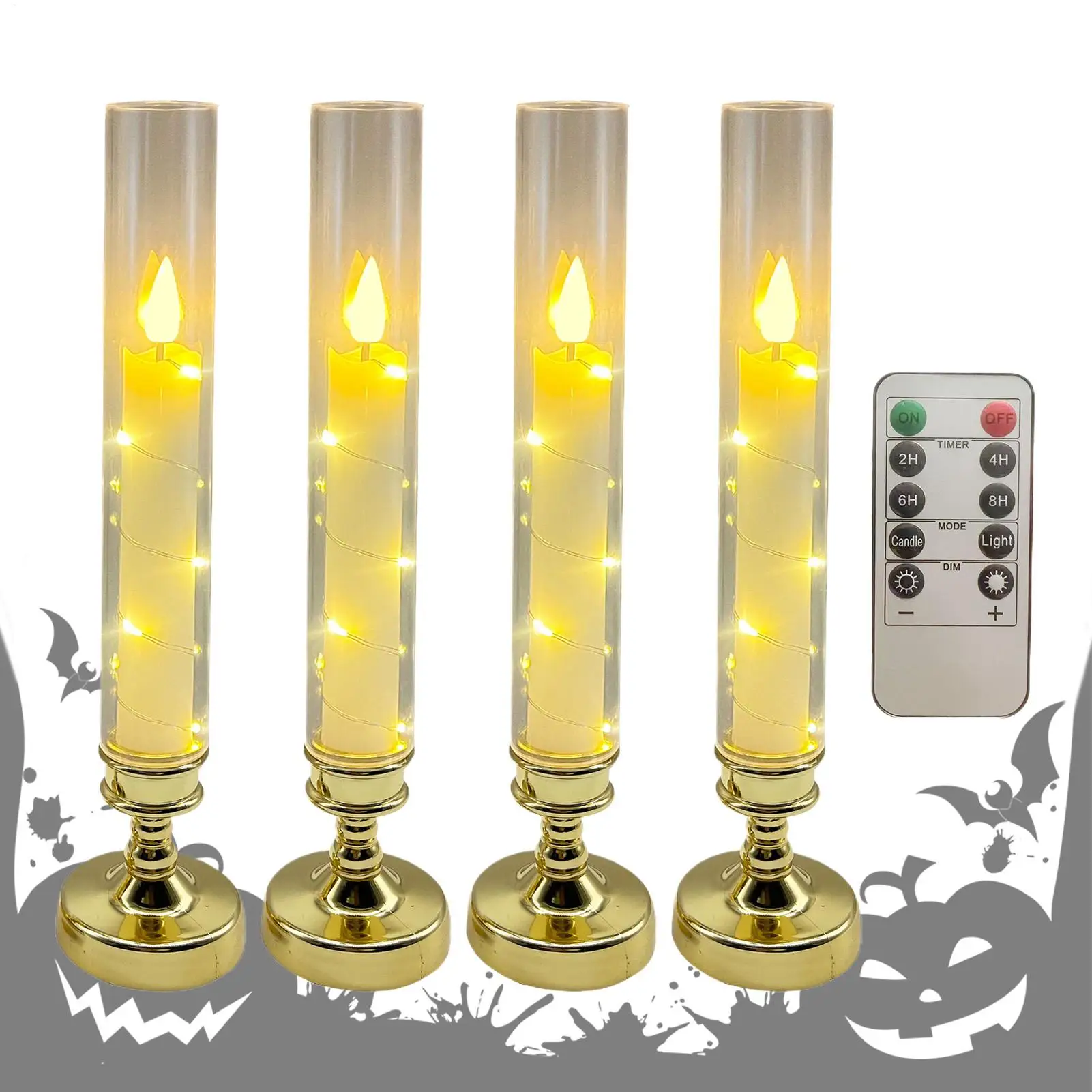 

Беспламенные свечи, светодиодные электрические свечи с дистанционным управлением, праздничные украшения, атмосферный свет, декоративный для фестиваля