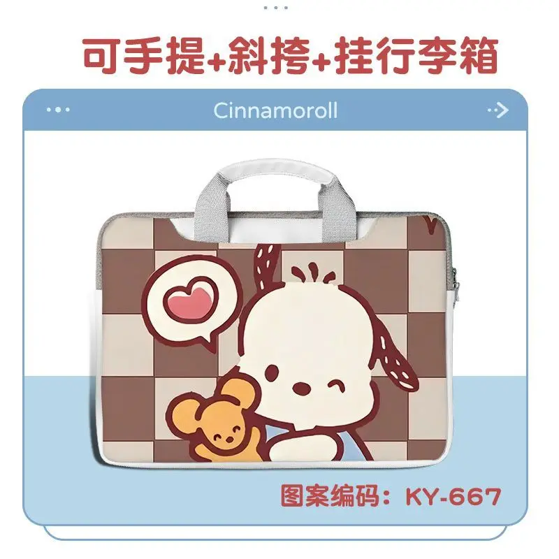 Nieuwe Sanrio Pochacco Laptoptas Leuke Grote Capaciteit Tablet Organizer Cartoon Handtas Laptop Case 15in 13in 14in 16in 12IN Gift