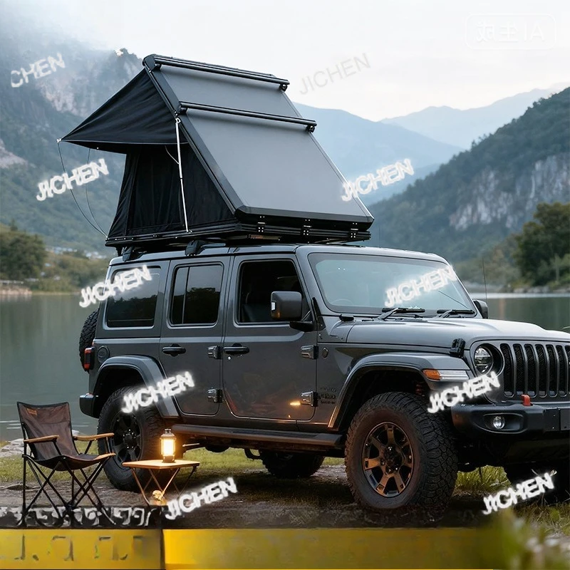 

Палатка на крыше, треугольная, автоматическая, из алюминиевого сплава, с жестким верхом, внедорожник, уличная, непромокаемая и ветрозащитная, самостоятельная палатка для кемпинга, автомобиля