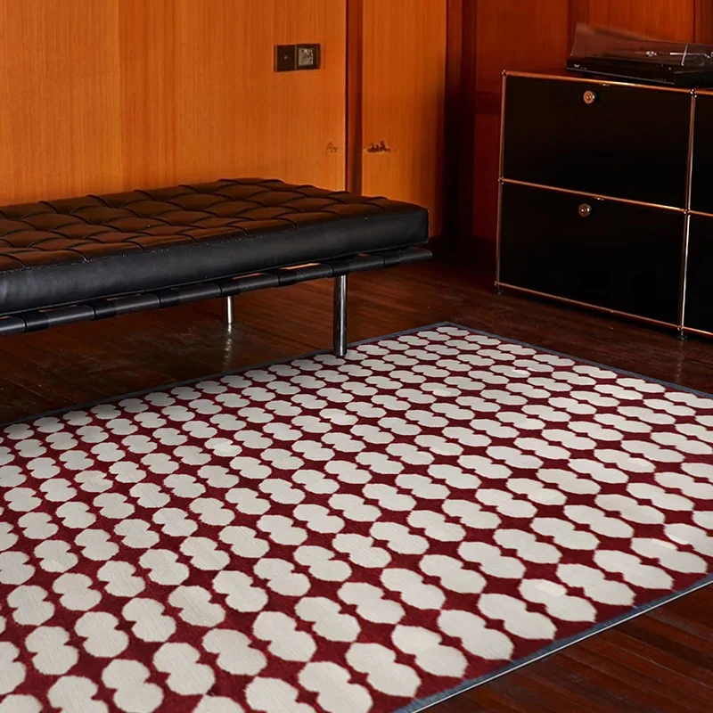 Large Area Bedroom Decor Soft Carpet Retro Style Carpets for Living Room Washable Lounge Floor Mat Non-slip Study Waterproof Rug