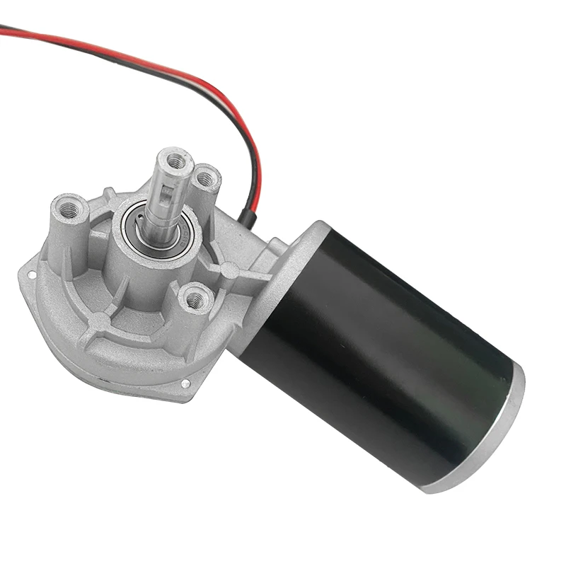 100W 200W High Torque 12V 24V Low Speed Worm Gear Permanent Magnet Brushed Electrical DC Motor