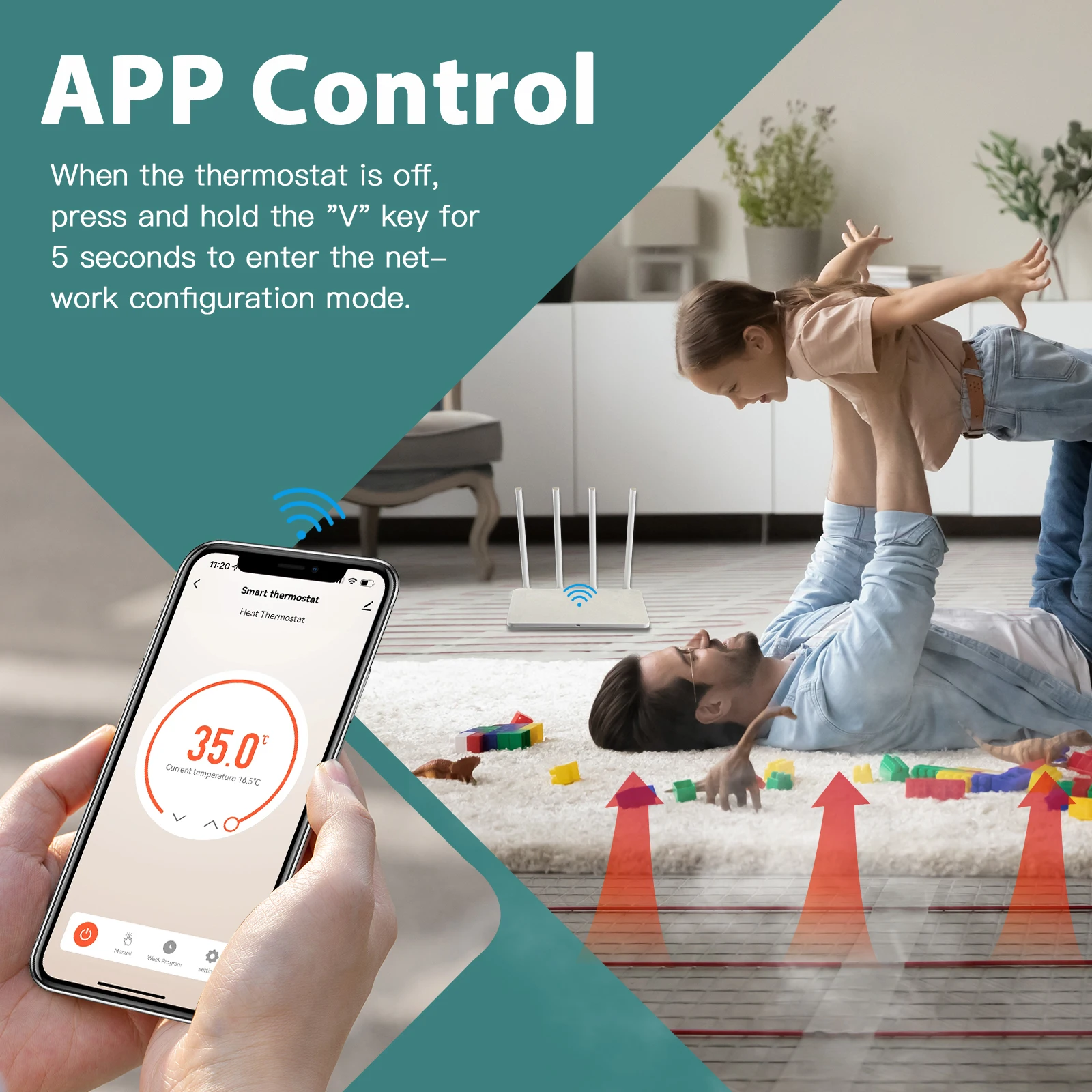 BSEED Wifi Smart Thermostats Electric Boiler Water Floor Heating Central Controller Glass Panel Socket Switch DIY Accessory Part