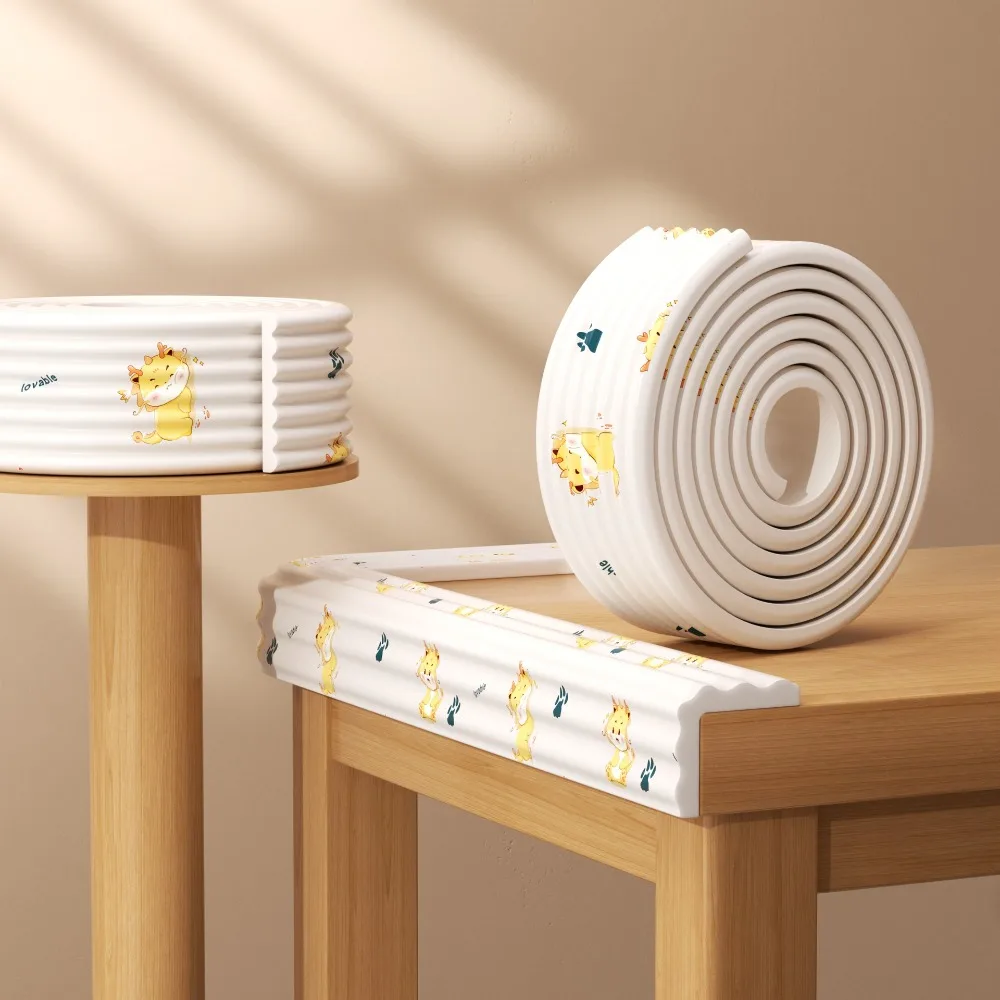 

Practical 2m Desk Edge Guard Strip Baby Safety Cartoon Pattern Wall Corner Protector Thickend Soft Foam Bumper Bedside