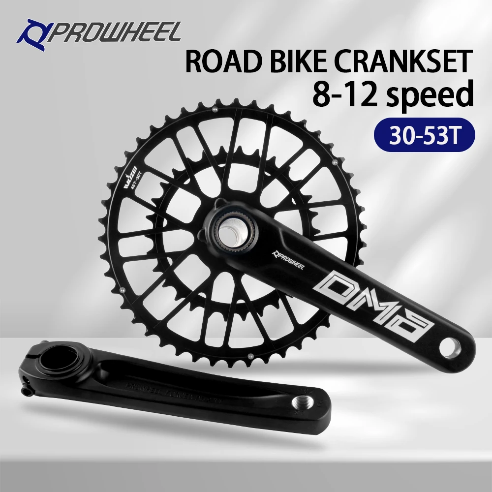 Prowheel Rennrad-Kurbelgarnitur 165 170 172,5 mm Doppelgeschwindigkeits-Kettenblatt 46/30 Zähne 48/32 Zähne 50/34 Zähne 52/36 Zähne 53/39 Zähne Geschwindigkeit Fahrradkettenblatt – Detail 2