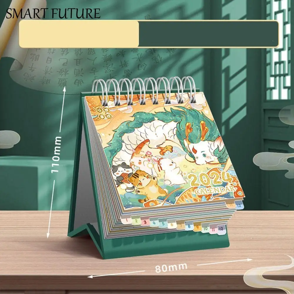 

Органайзер для повестки дня на 2024 год, календарь-планировщик расписания, ежедневное расписание, настольный календарь, годовая повестка дня, стоячий флип-календарь, организация