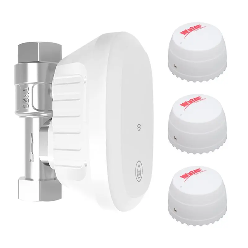 

ABKQ-Tuya Wifi Water Valve Consumption Flow Rate Meter Smart Life Water Leakage Detection Alarm For Alexa Google