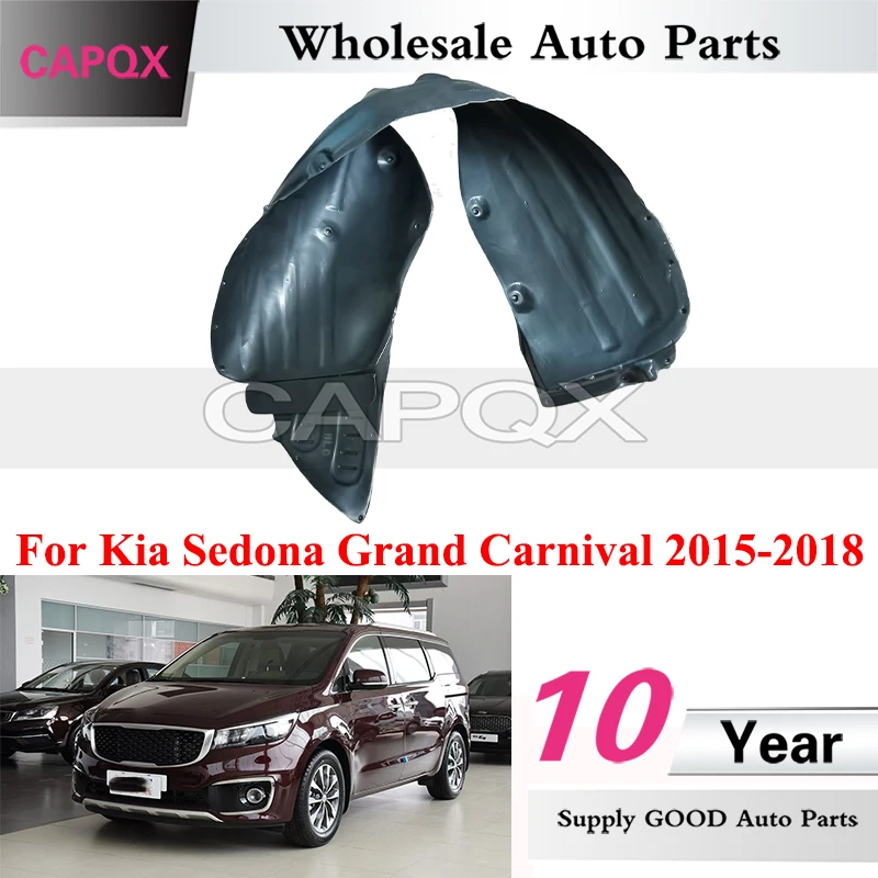 CAPQX 1piece Brand Fender Lined Mudguard For Kia Sedona Grand Carnival 2015-2018 Car Wheel Mudguards Lined 86811A9000 86812A9000