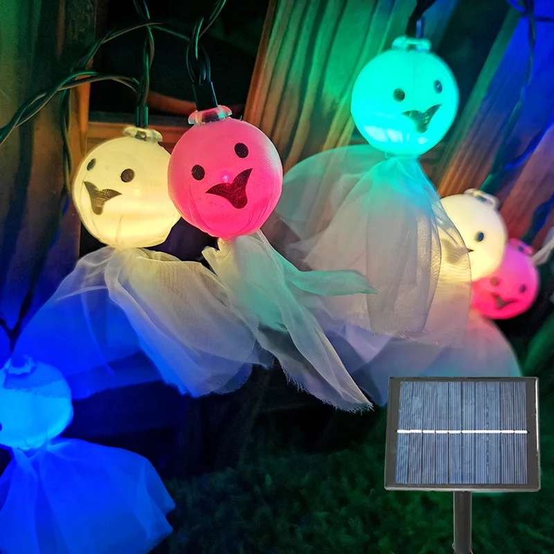 

Halloween Decorations 2023 Solar String Lights Outdoor Led Ghost Lights Waterproof Powered Patio Light For Garden Party 125