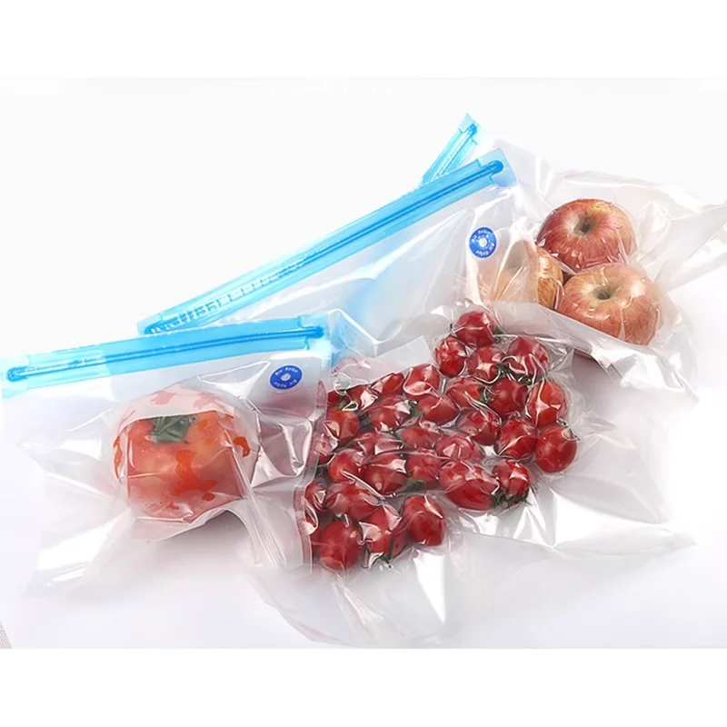 ห้องครัวอาหารถุงสูญญากาศกระเป๋าซิป Air Vent เกรดกระเป๋าสําหรับเครื่องซีลสูญญากาศบรรจุภัณฑ์ถุงสูญญากาศถุงอาหาร