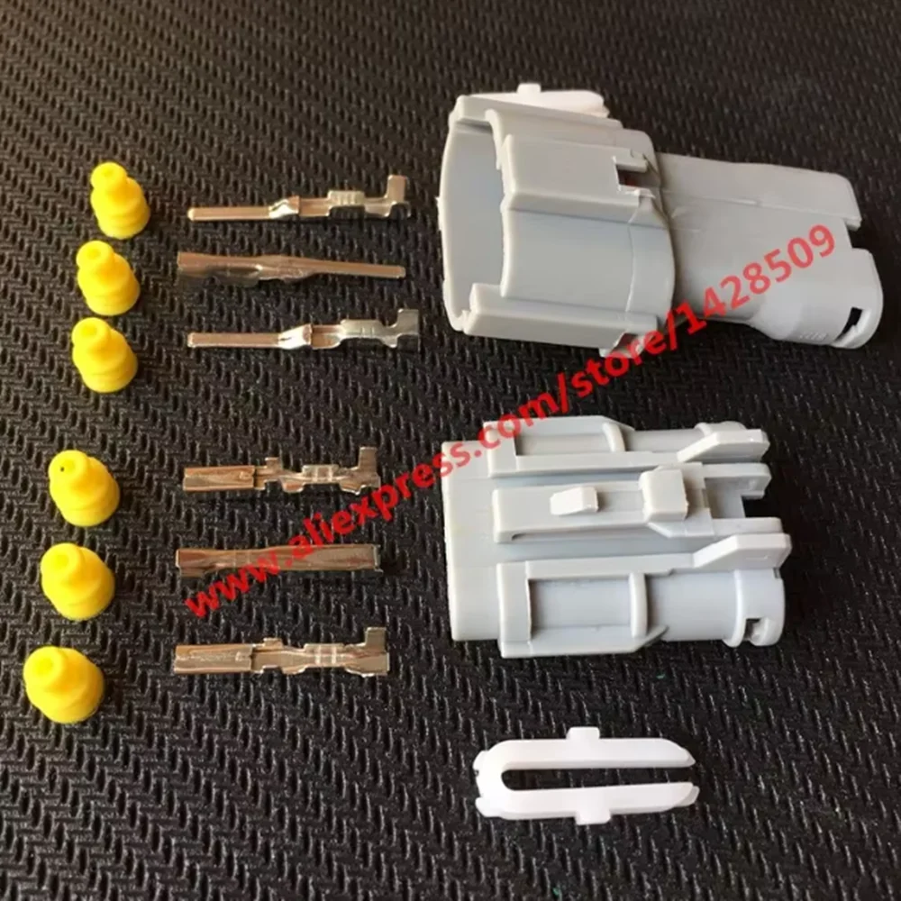 KET 1 Set 3 Pin MG640329 MG610327 Female And Male Way Waterproof Electrical Wire Connector Plug Auto Connectors