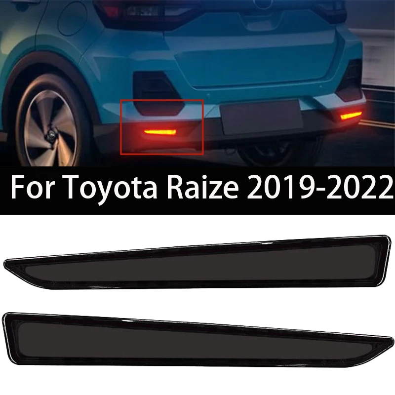 A pair LED Rear Bumper Light For Toyota Raize 2019-2022 LED Streaming Lamp Rear Brake Light Stop Lamp