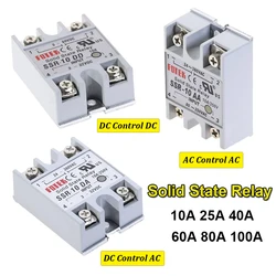 Solid State Relay SSR-10DD SSR-25DA SSR-40DA SSR-40AA SSR 10A 25A 40A 60A 80A 100A DD DA AA Module for Temperature Control