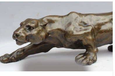 China cobre bronce escultura del hogar auspicioso del guepardo del leopardo estatua  copper decoration bronze factory Pure Brass