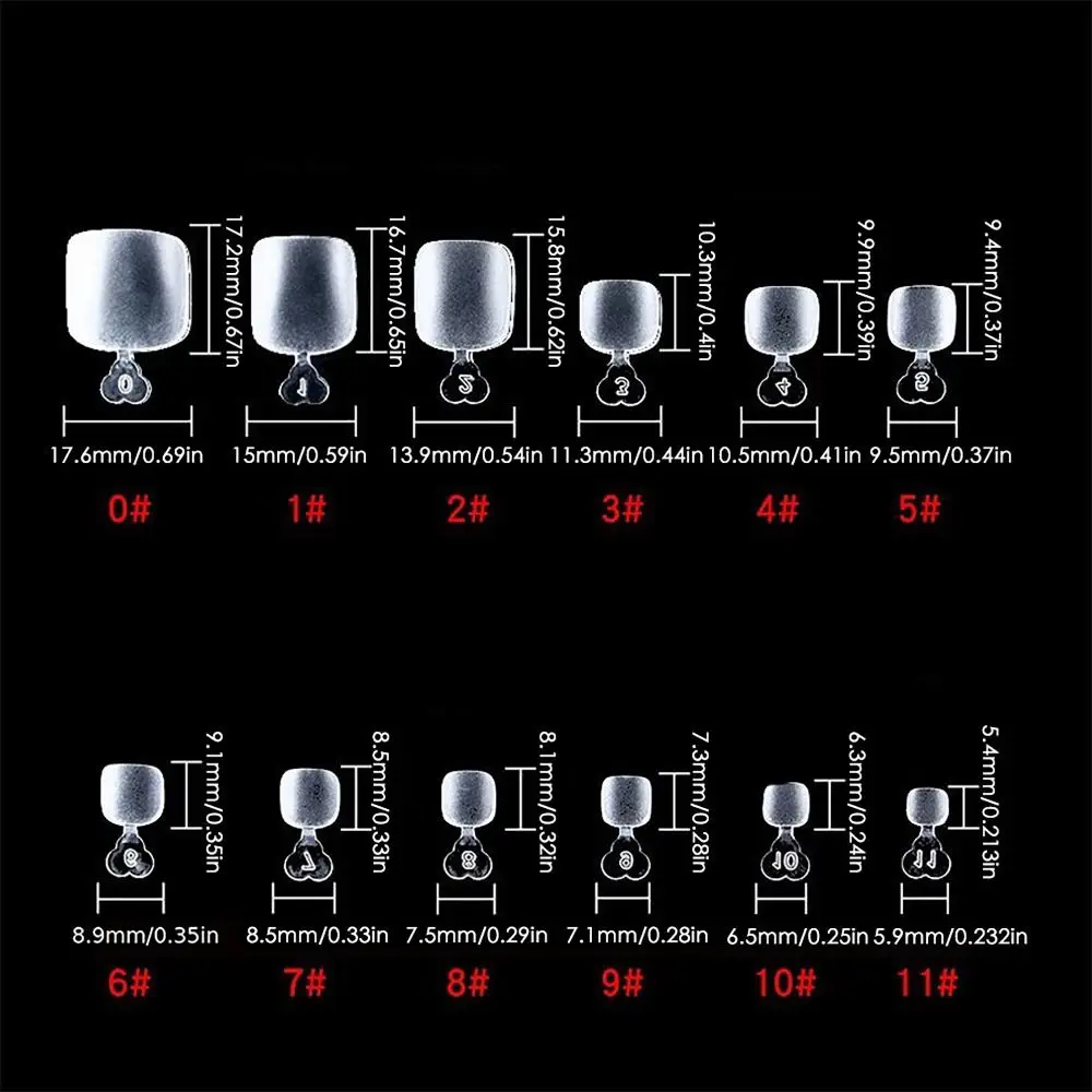 120/240/500 stks/doos XXS XS Kunstnagels Tips Extra Korte Pre-vorm Gelly Nail Tips Ultradunne Multi-Size Teen Nagelverlenging