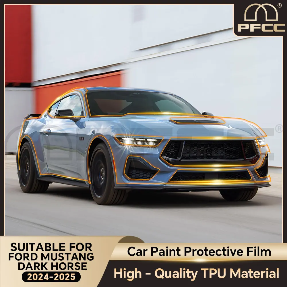 

Car Paint Protection Film Pre Cut TPU PPF Clear Film Body Sticker Bra Kit Styling Decor For Ford Mustang Dark Horse 2024 2025