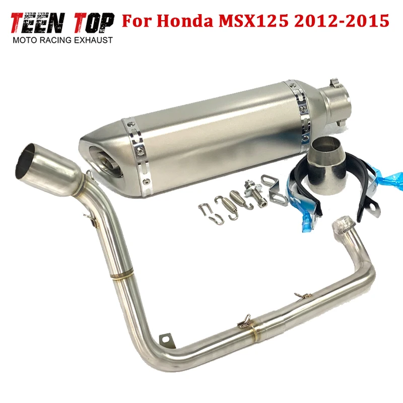 

370mm Muffler For Honda MSX125 Exhaust System 2012~2015 51MM Underseat Motorbike Exhaust System Pipe MSX125 Exhaust Silencer