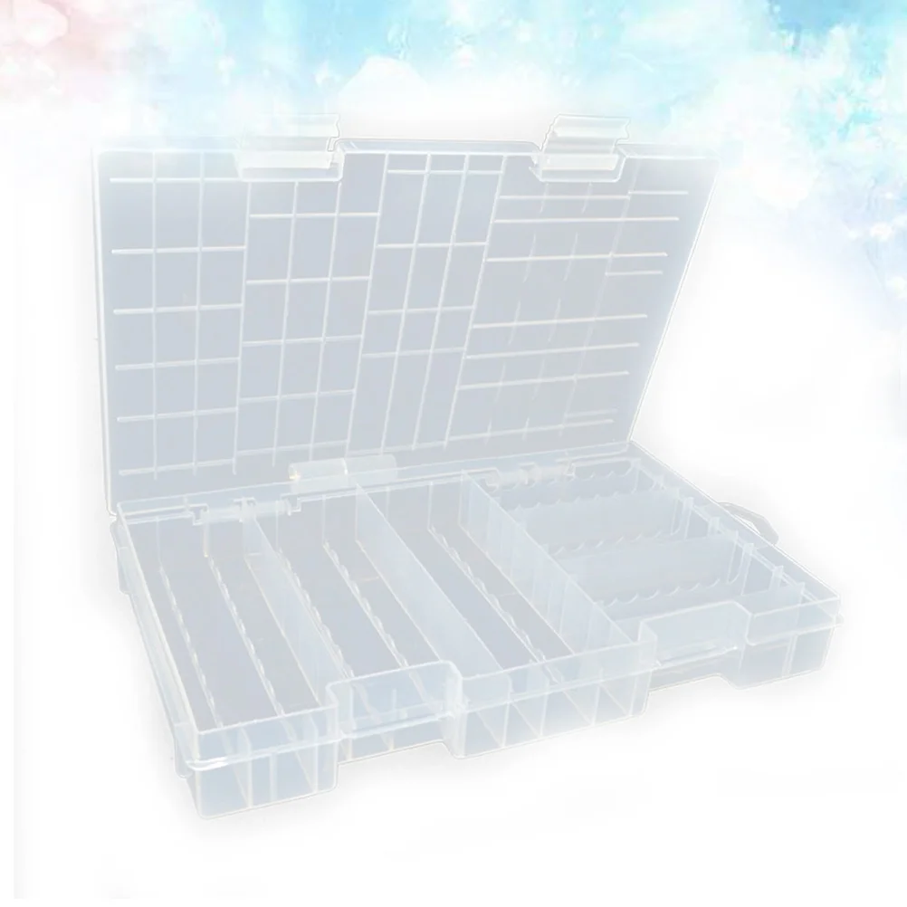 

Storage Box Double Layer Transparent Organizer For Aa Aaa 18650 26650 Batteries Portable Leakproof