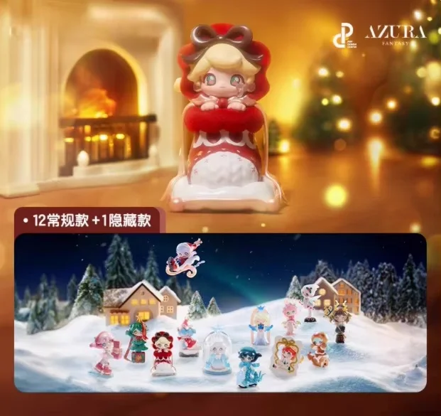 ポップマート-クリスマスシリーズのブラインドボックス,ファッショナブルな置物,流行のおもちゃ,デスクトップアクセサリー,ギフト,暖かい,本物,新しい,冬