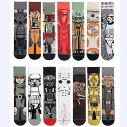 Hot Movie Star Wars Stockings For Adult Men Women Jedi Vader Master Yoda Cosplay Toys Cotton Funny Tide Long Star Wars Socks