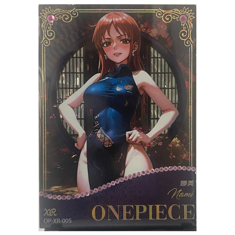 Anime ONE PIECE Rare XR MCR LSP lamina di rifrazione Nojiko Rebecca Vivi Robin Perona Toys for boys carta da collezione regalo di compleanno