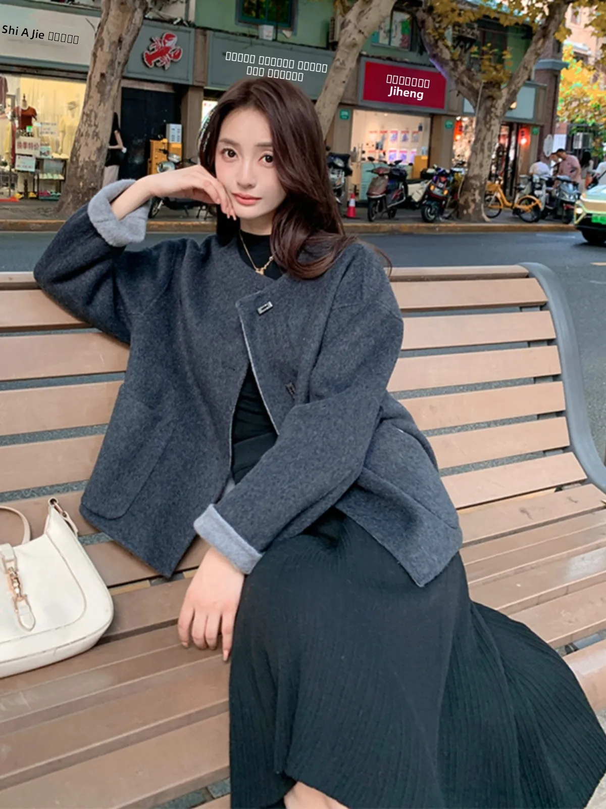 

Женское двустороннее шерстяное пальто Deep ey, осенне-зимнее, новое, в корейском стиле, прямого кроя, для повседневной носки