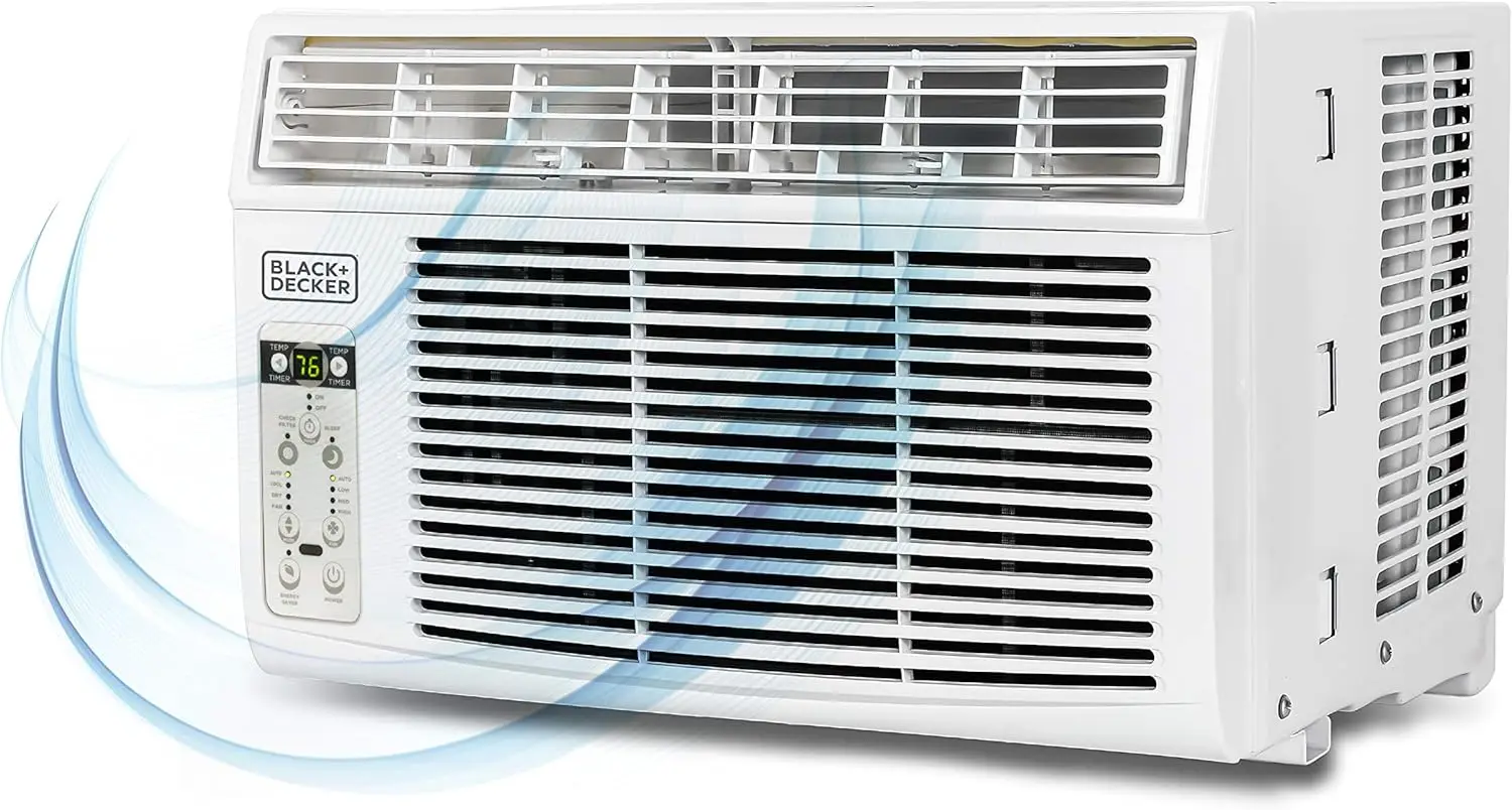 10WT6 10,000 BTU Window Air Conditioner Unit, AC Cools Up to 450 Square Feet, Energy Efficient, White