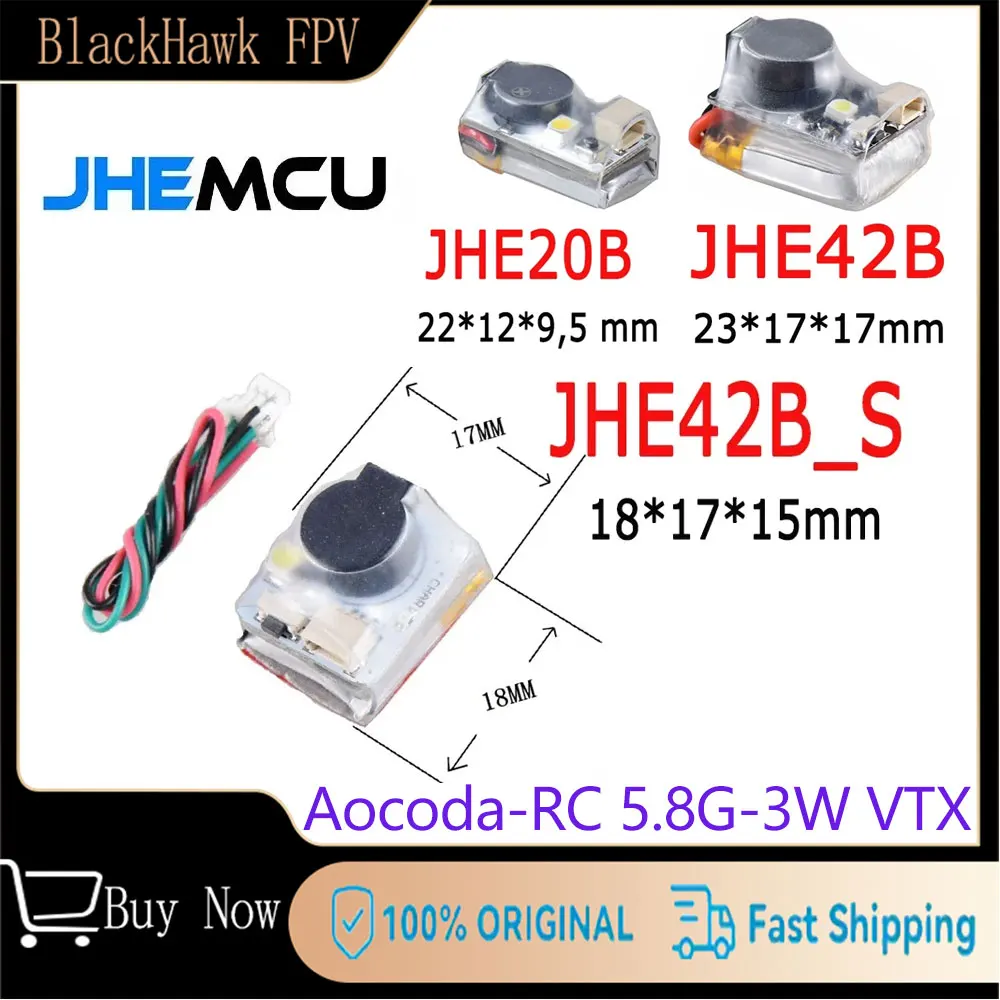 

JHE42B/ JHE42B_S/ JHE20B Mini Finder 5V Super Loud Buzzer Tracker 110dB w/ LED Buzzer Alarm For RC FPV Drone Flight Controller