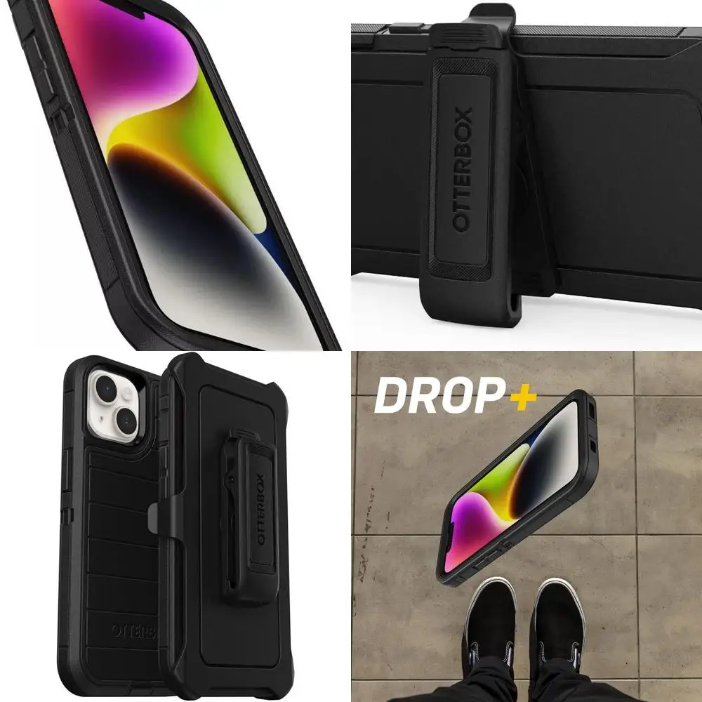 

Чехол серии Defender без экрана для iPhone 14 и iPhone 13 (только) — зажим для кобуры в комплекте — защита от микробиальной защиты