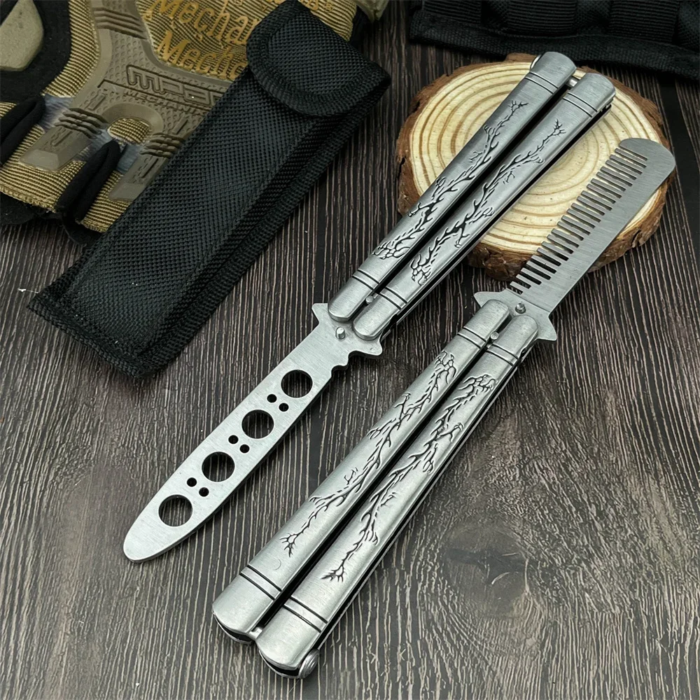 

Тренировочный инструмент EDC с ножом-бабочкой — легкий складной тренажер из нержавеющей стали для координации рук и игр на открытом воздухе