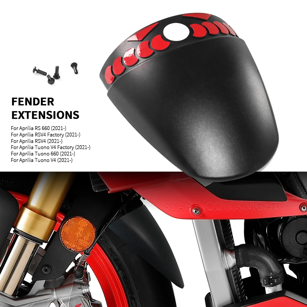 

RS660 Motorcycle Accessories Front Fender Mudguard Extender Extension For Aprilia RS 660 RSV4 Tuono V4 Tuono 660 2021 2022 2023-