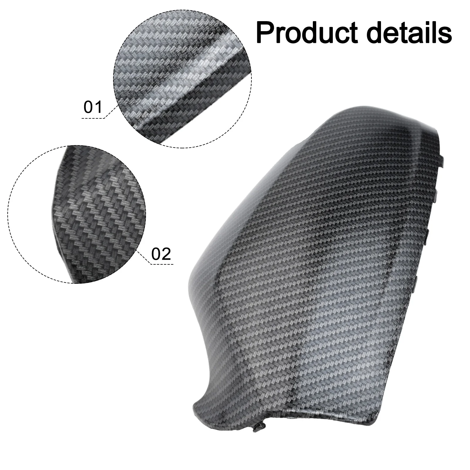 

For Opel Astra H Mirror Covers Carbon Fiber Mirror Cover Sporty Aesthetic Upgrade Charming Vehicle Accessories
