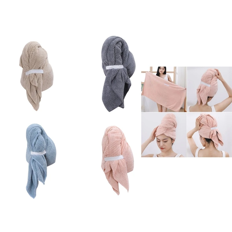 Quick Drying Hair Towel Wrap for Women, Large Microfiber & Soft Material