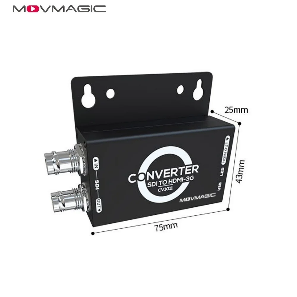 Movmagic CV1011 3G-SDI To HD MI Video Converter 3D-LUT Output 1080p SD/HD/3G LevA/LevB DL/DS ST2048 Movie Format