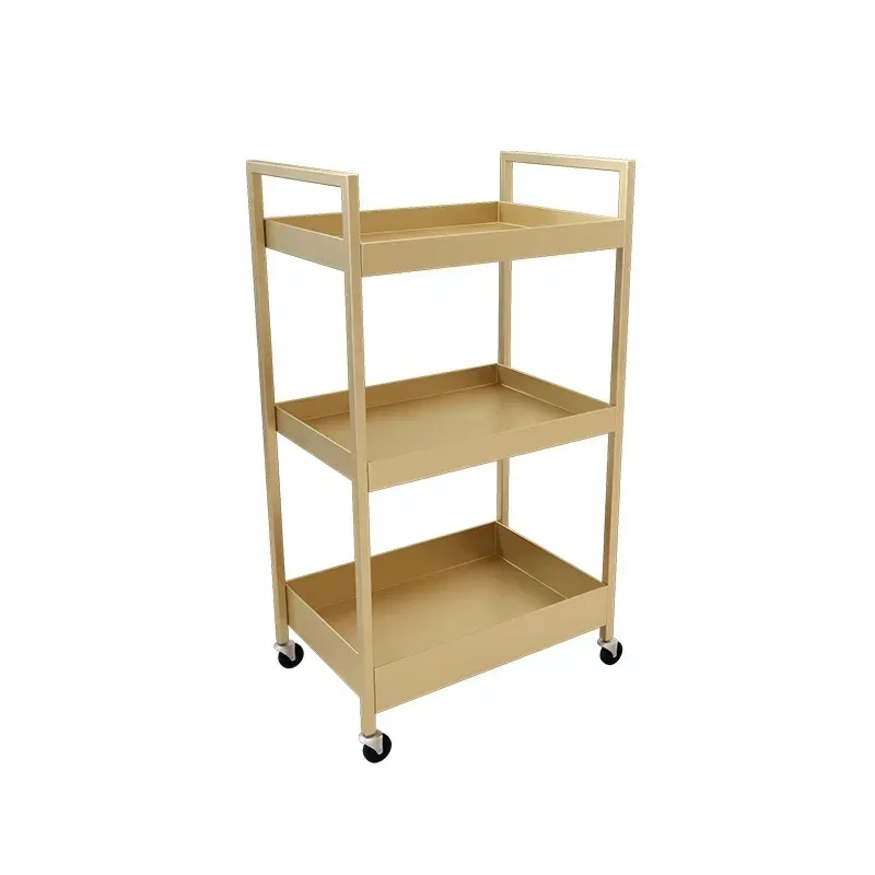 Gold Organizer Cart Multi-Layer Tool Trolley Living Room Snack Storage Solid Load-Bearing Cosmetic Trolley