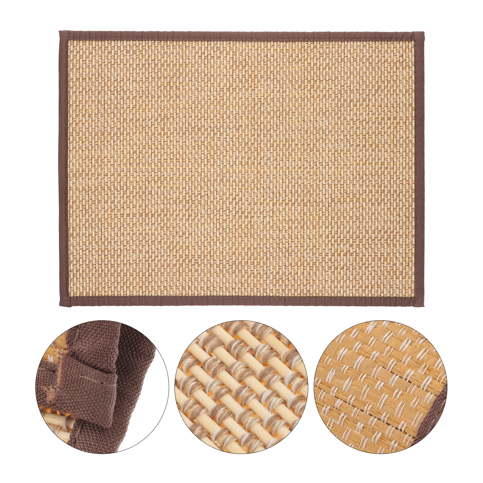 

Woven Bamboo Floor Cushions Mat for Sitting Pad Meditation Carpet Living Room Bedroom Decor Indoor Use Large Size Comfortable