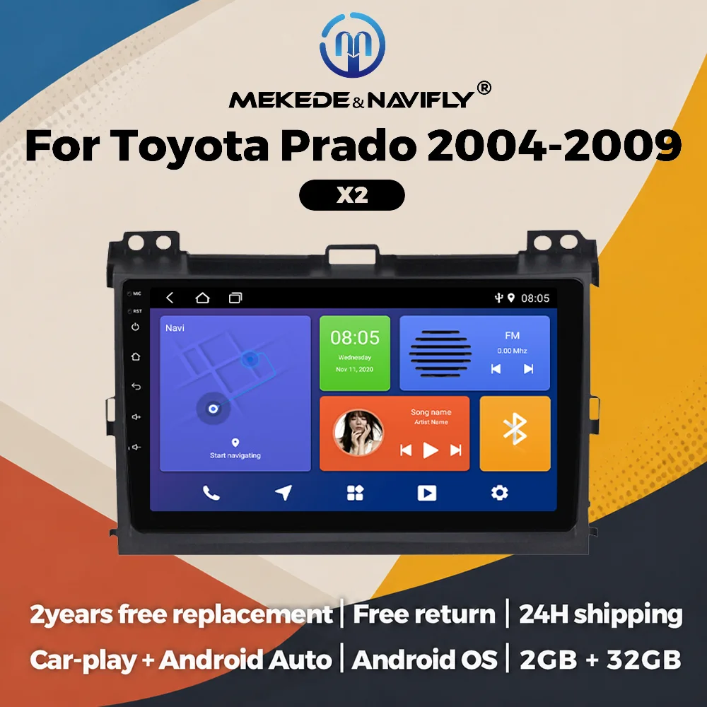 For Toyota Land Cruiser Prado 120 LC120 2004-2009 9
