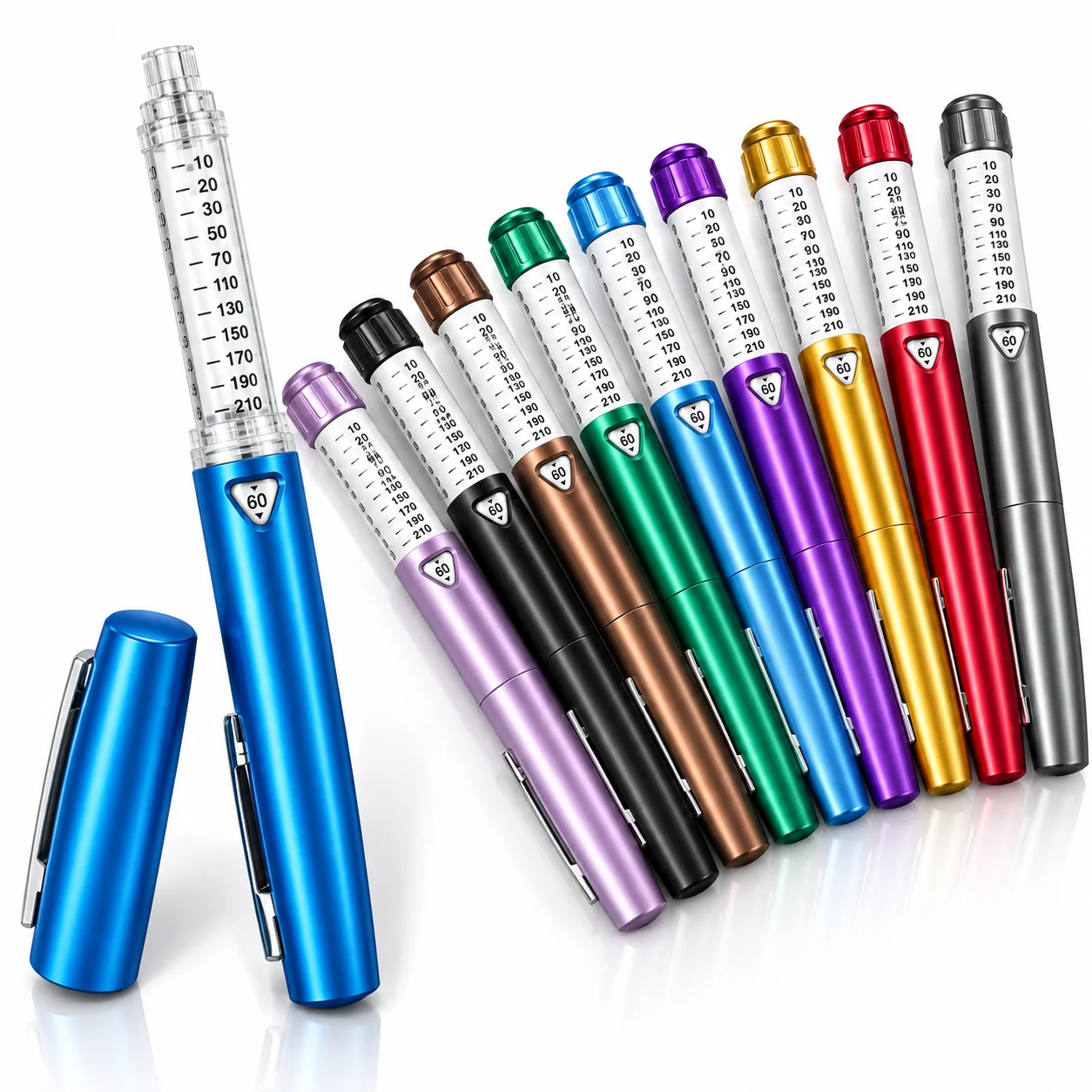 caneta-de-injecao-de-peptideos-reutilizavel-v4-ajustavel-60ui-caneta-magica-de-metal-dosagem-precisa-caneta-injetora-de-insulina-universal-multicolorida