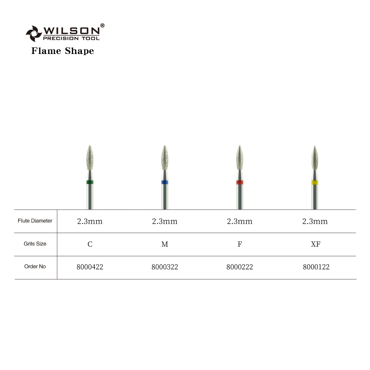 Broca De diamante en forma De llama con Base De carburo De tungsteno, Pieza De Baja Velocidad, fresa Dental