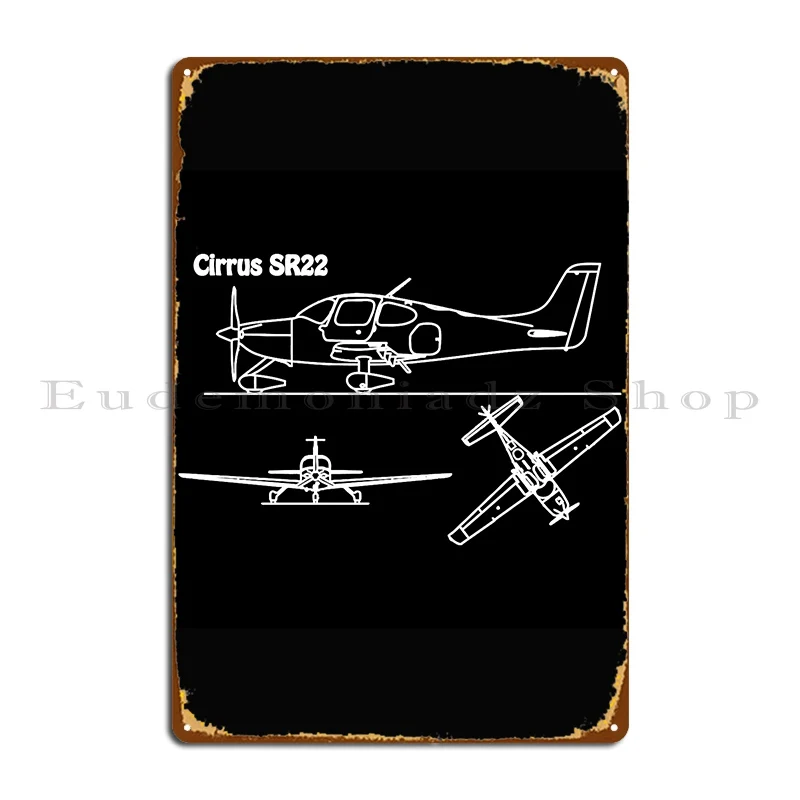 Cirrus Aircraft Meilitashop Metal Sign Club Customized Living Room Wall Decor Cinema Tin Sign Poster