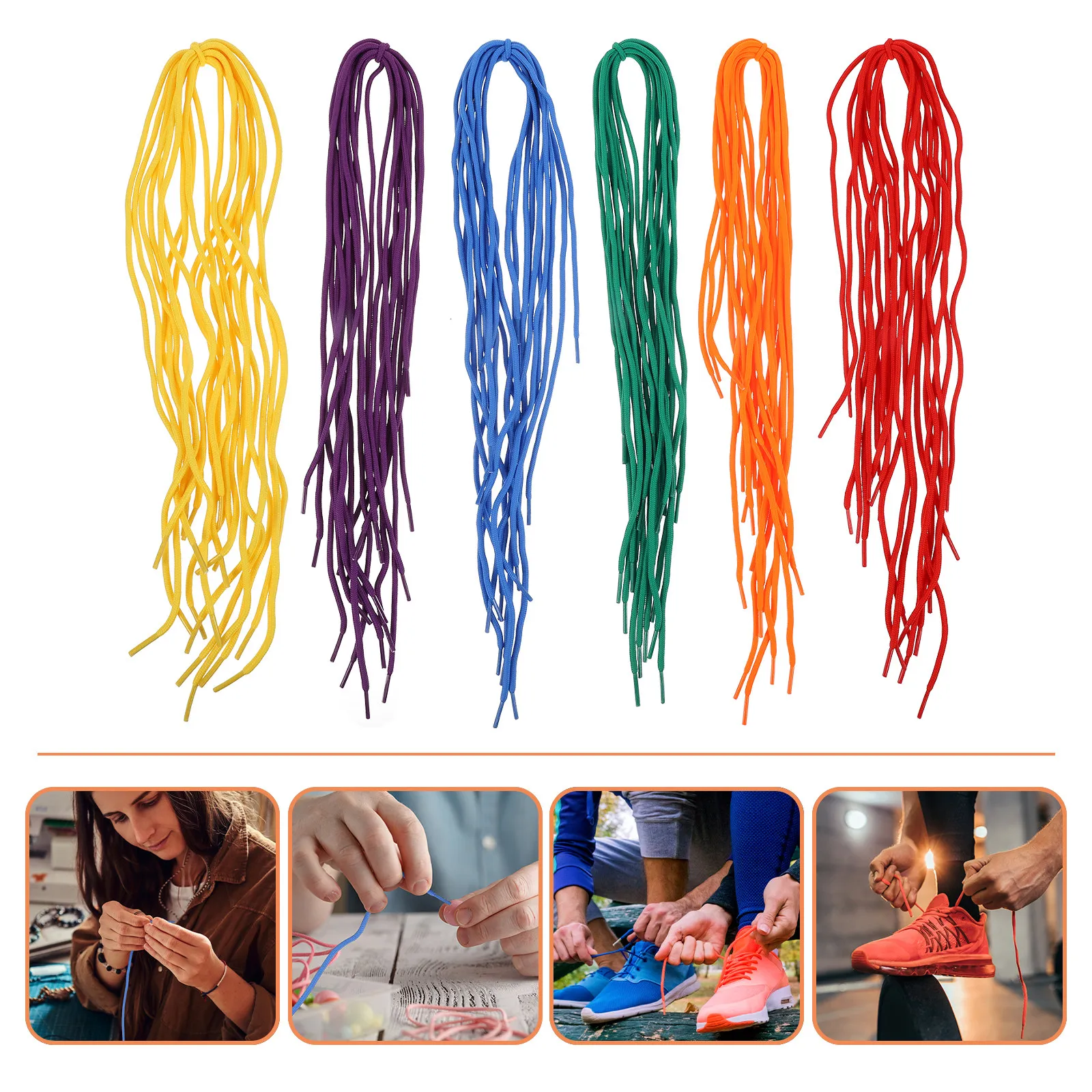 

60 шт. универсальных шнурков для бисероплетения, гибкие и удобные нити для украшений, веревки для рукоделия, модные шнурки для обуви