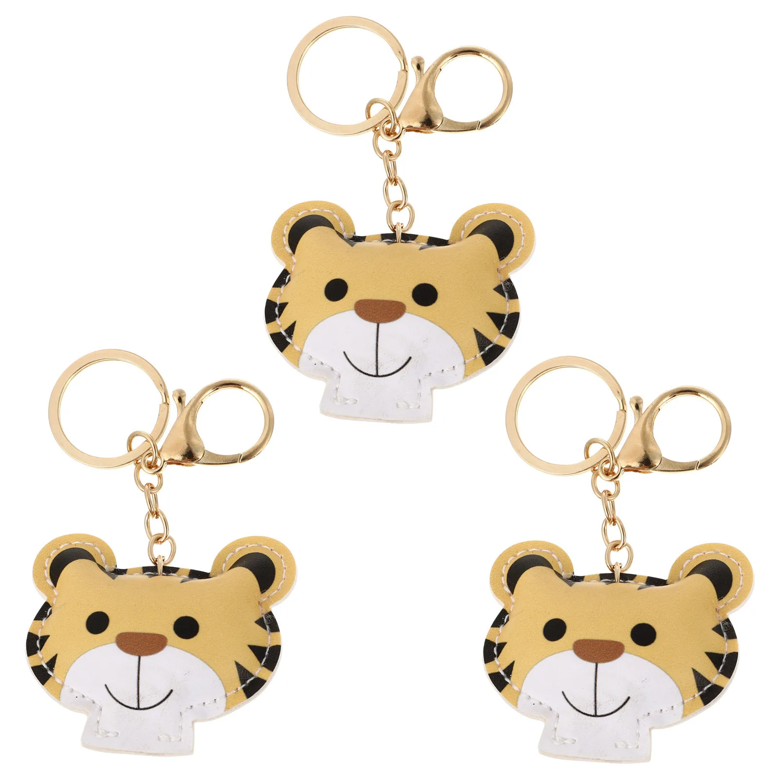 3 uds llavero con forma de tigre de dibujos animados bolso colgante decoración colgante para tigre colgante llavero bolso decoración del teléfono