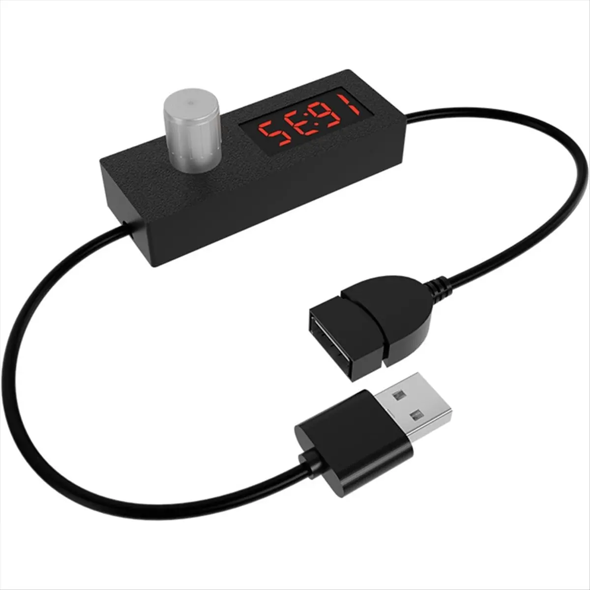 ABNQ USB Timer Switching Cord Wire for Scheduled Power Off Ranging From 5 Minutes to 24 Hours 55 Minutes