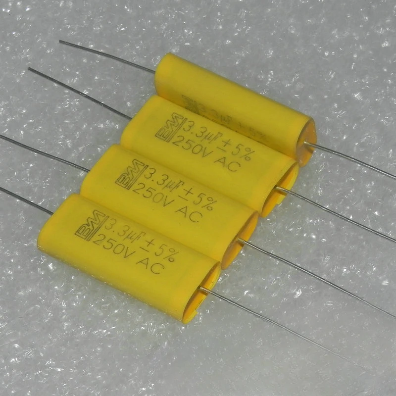 10PCS/LOT  250V3.3UF 335J 250VAC 400V 3.3uf MKP Copper Foot Axial AC Thin Film Capacitor